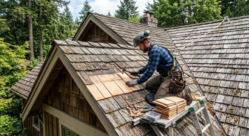 Cedar Shake Roof Repair in Accomack County, VA