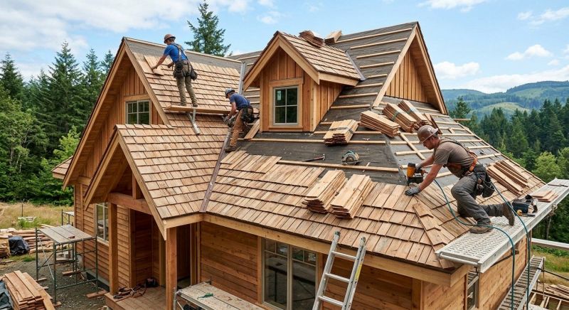 Natural Wood Roof Installation in Accomack County, VA