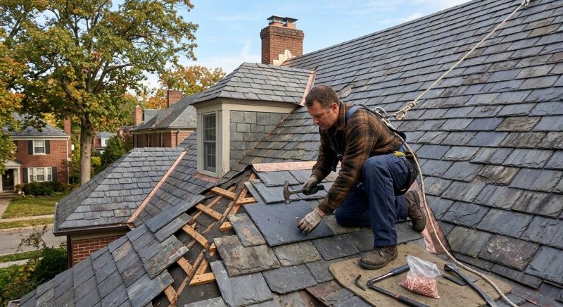 Slate Roof Repair in Chincoteague Island, VA